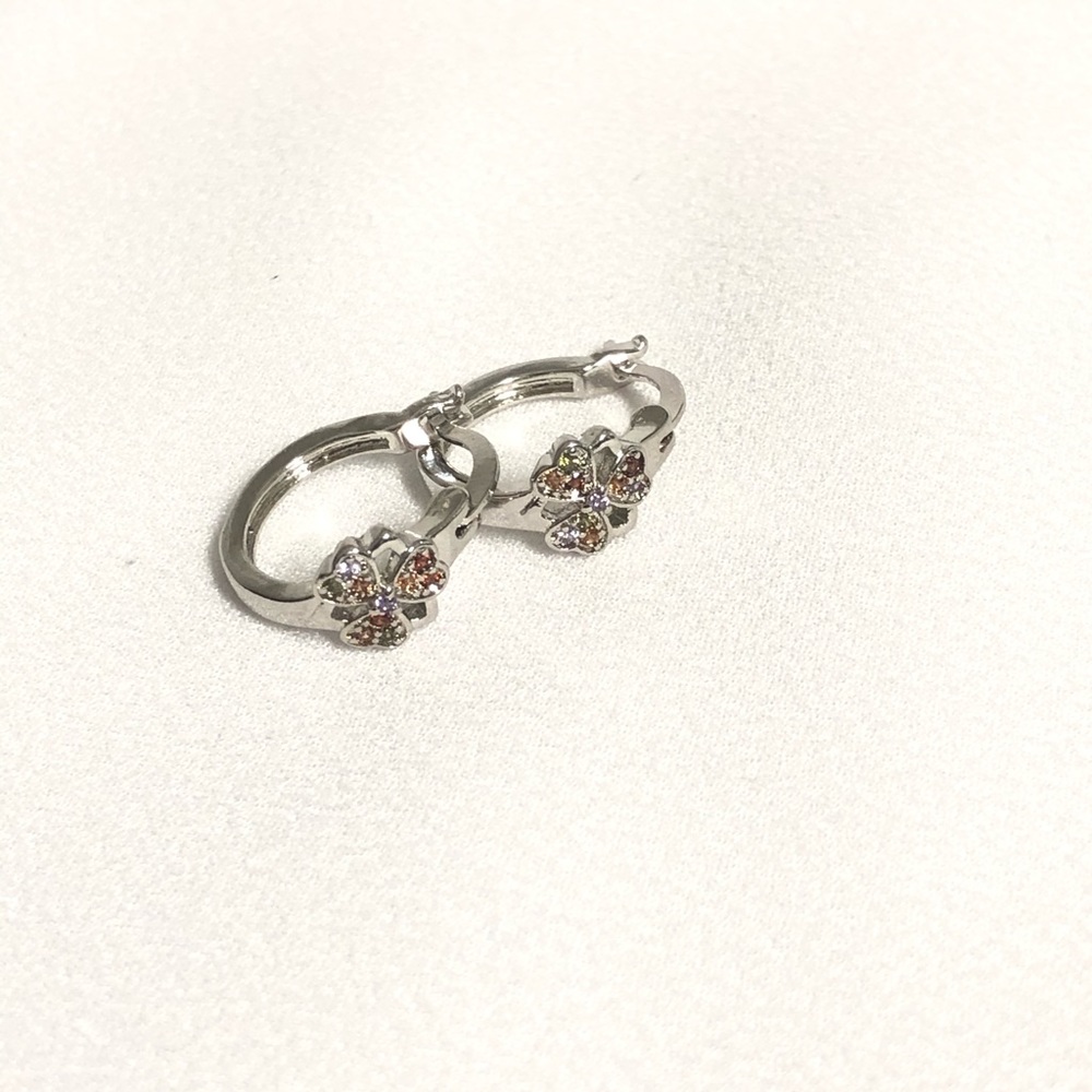 18k White Gold Filled Small Hoop Earrings